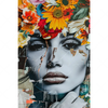 Textil Ersatzdruck Angelina Frau Mit Blumen Im Haar Hochformat Motivvorschau