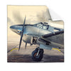 Textil Ersatzdruck Vintage Flugzeug Quadrat Produktvorschau Frontal