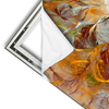Xxl Wandbild Abstrakter Bluetenzauber In Orange Querformat Materialvorschau