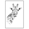 Xxl Wandbild Bleistiftzeichnung Giraffe Hochformat Produktvorschau Frontal