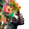Xxl Wandbild Doppelbelichtung Portraet Einer Afrikanischen Frau Querformat Zoom