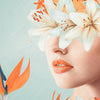 Xxl Wandbild Florales Frauenportraet Viola Hochformat Zoom