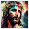 Xxl Wandbild Jesus Christus Mit Dornenkrone Quadrat Produktvorschau Frontal