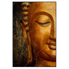 Xxl Wandbild Laechelnder Buddha In Gold Hochformat Produktvorschau Frontal