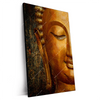 Xxl Wandbild Laechelnder Buddha In Gold Hochformat Produktvorschau Seitlich