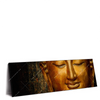 Xxl Wandbild Laechelnder Buddha In Gold Panorama Produktvorschau Seitlich
