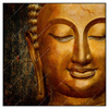 Xxl Wandbild Laechelnder Buddha In Gold Quadrat Produktvorschau Frontal