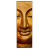 Xxl Wandbild Laechelnder Buddha In Gold Schmal Produktvorschau Frontal