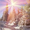Xxl Wandbild Verschneiter Wald Hochformat Zoom