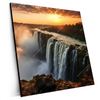Xxl Wandbild Wasserfall Bei Abendsonne Quadrat Produktvorschau Seitlich