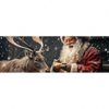Xxl Wandbild Weihnachtsmann Fuettert Rentier Panorama Motivvorschau