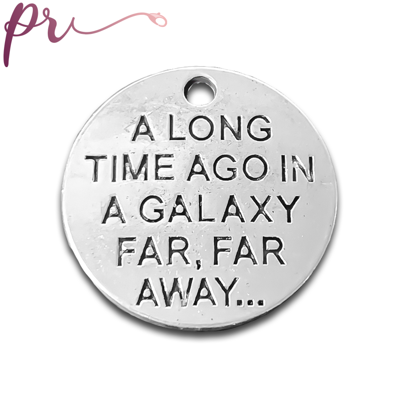 A Long Time Ago In A Galaxy Far Far Away Charm Star Wars Charm Galaxy Charm Pamela Ryan Charms