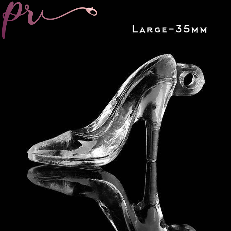 large glass slipper