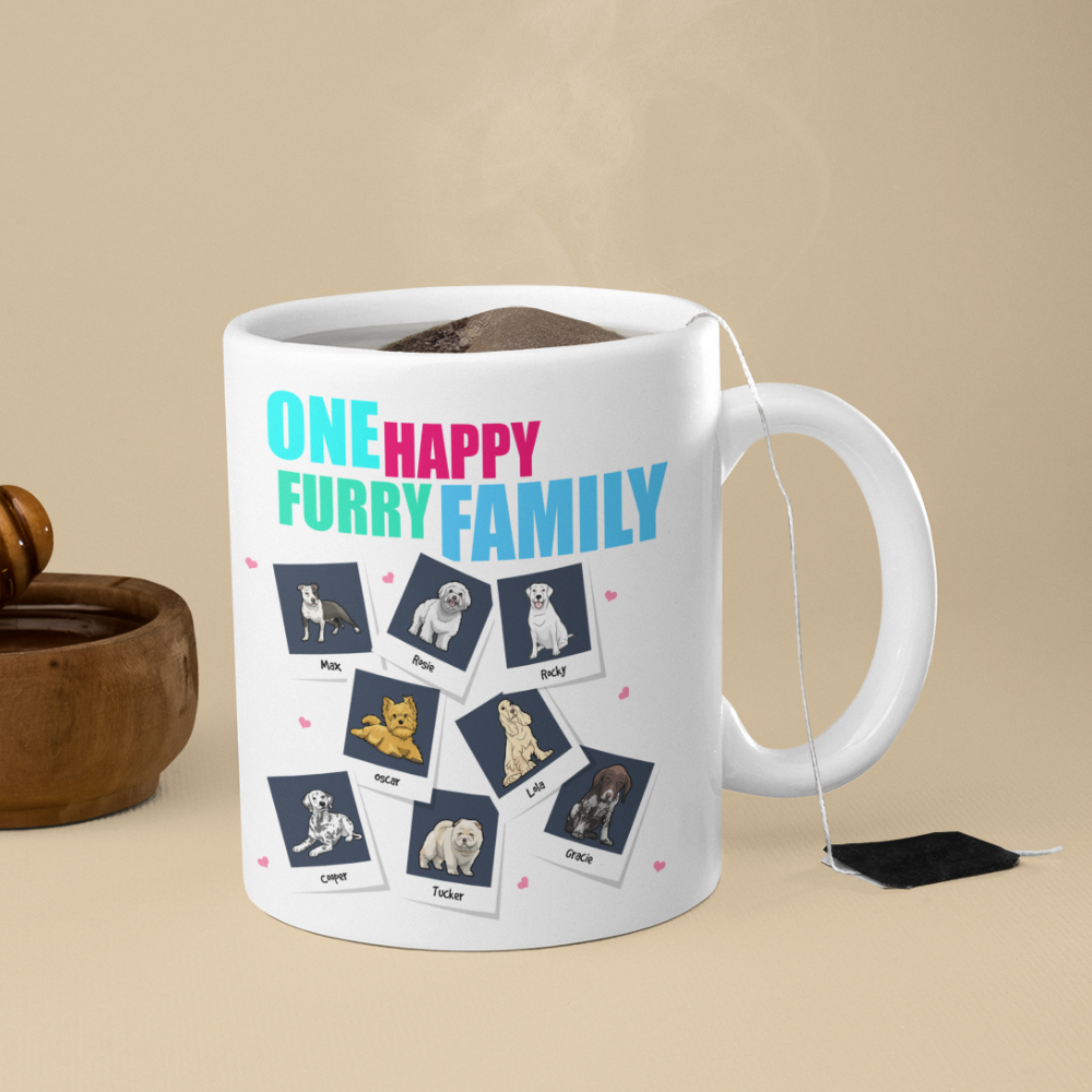 One Happy Furry Family customized Mug