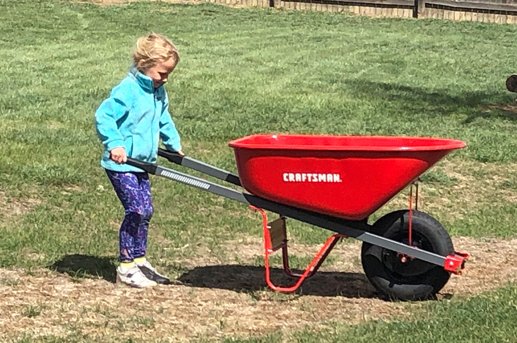 So much depends upon the kindness of family. Cordelia plays at yard work on our study abroad in Longmont, Colorado. *Said baby is now healthily here!