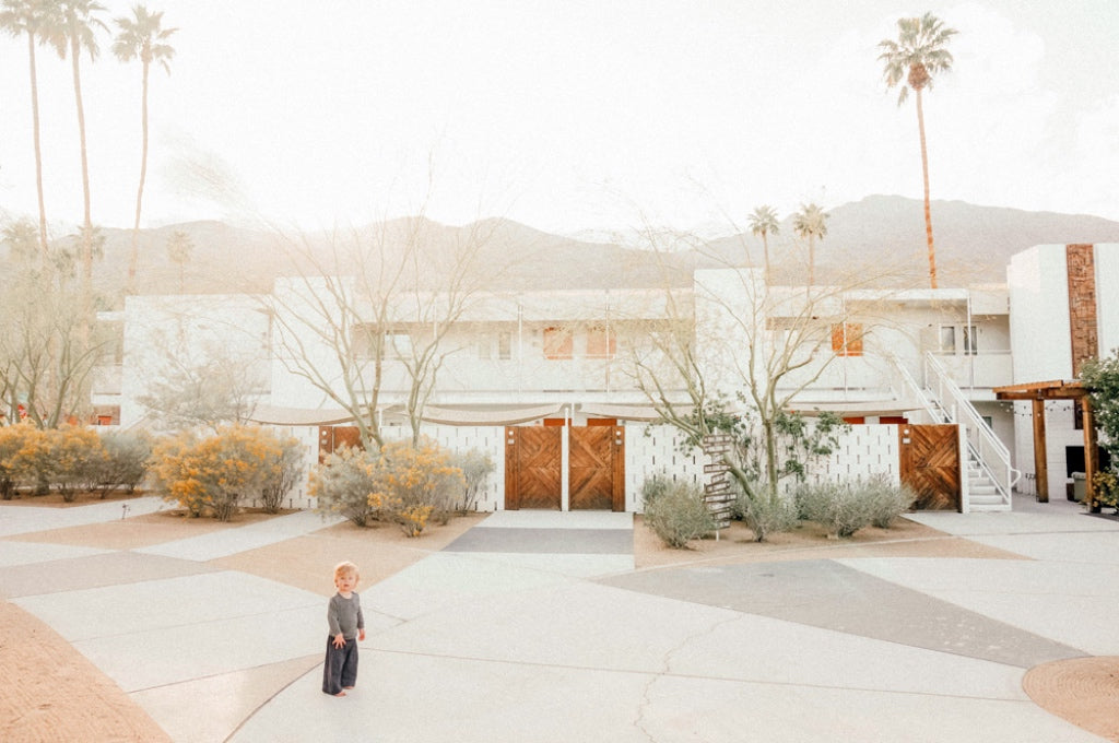 Whitney's son West, on a "tiny adventure" in Palm Springs, 2018