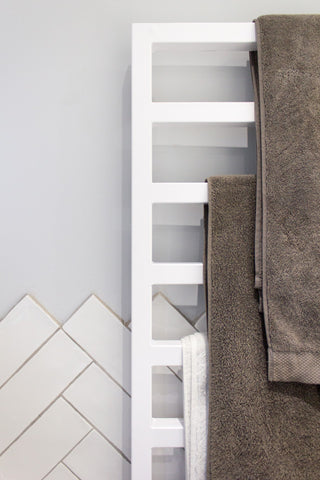 Herringbone Tiles Pale Grey Paint Bathroom