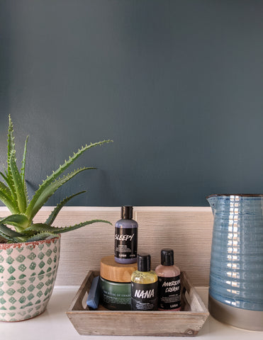 Dark Teal Bathroom Wall