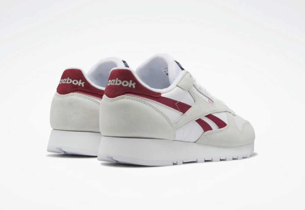 
                  
                    Load image into Gallery viewer, Reebok Classic Leather - &amp;#39;Pure Grey / Classic Burgundy / Cloud White&amp;#39;
                  
                