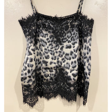 Leopard and lace cami