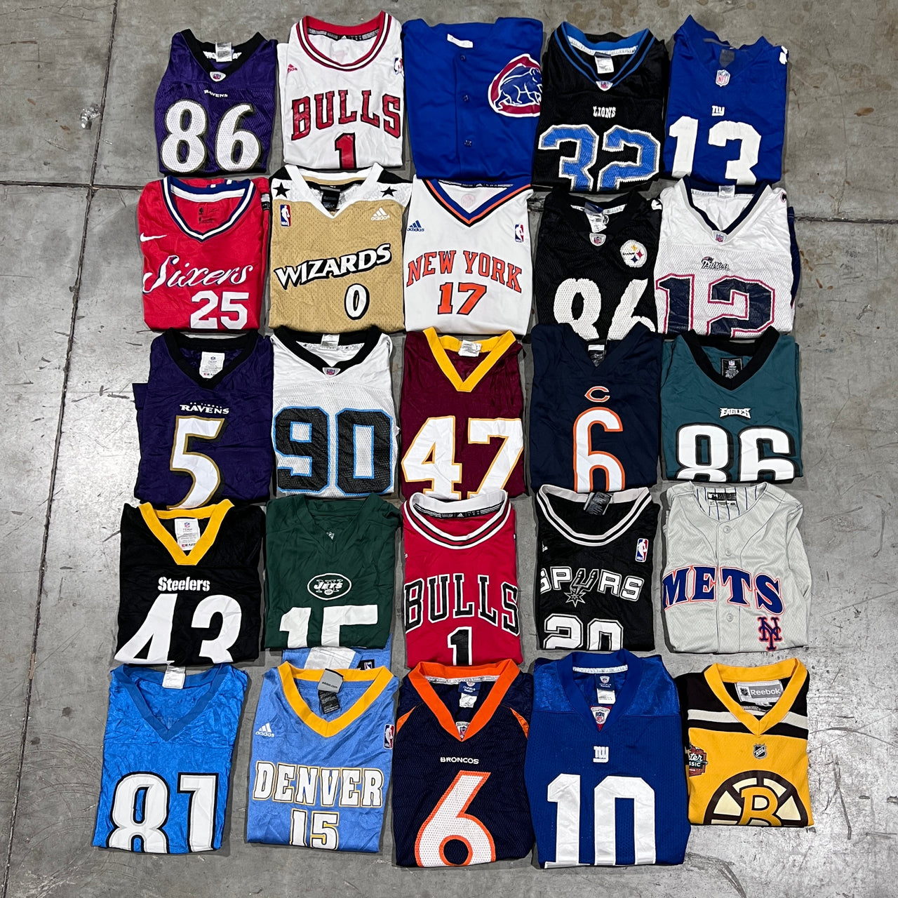 Wholesale Youth Nba, Nfl, MLB, and NHL Jerseys, 5 Jerseys