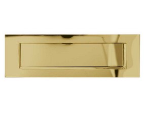 Letter Plate Polished Brass 300x100mm