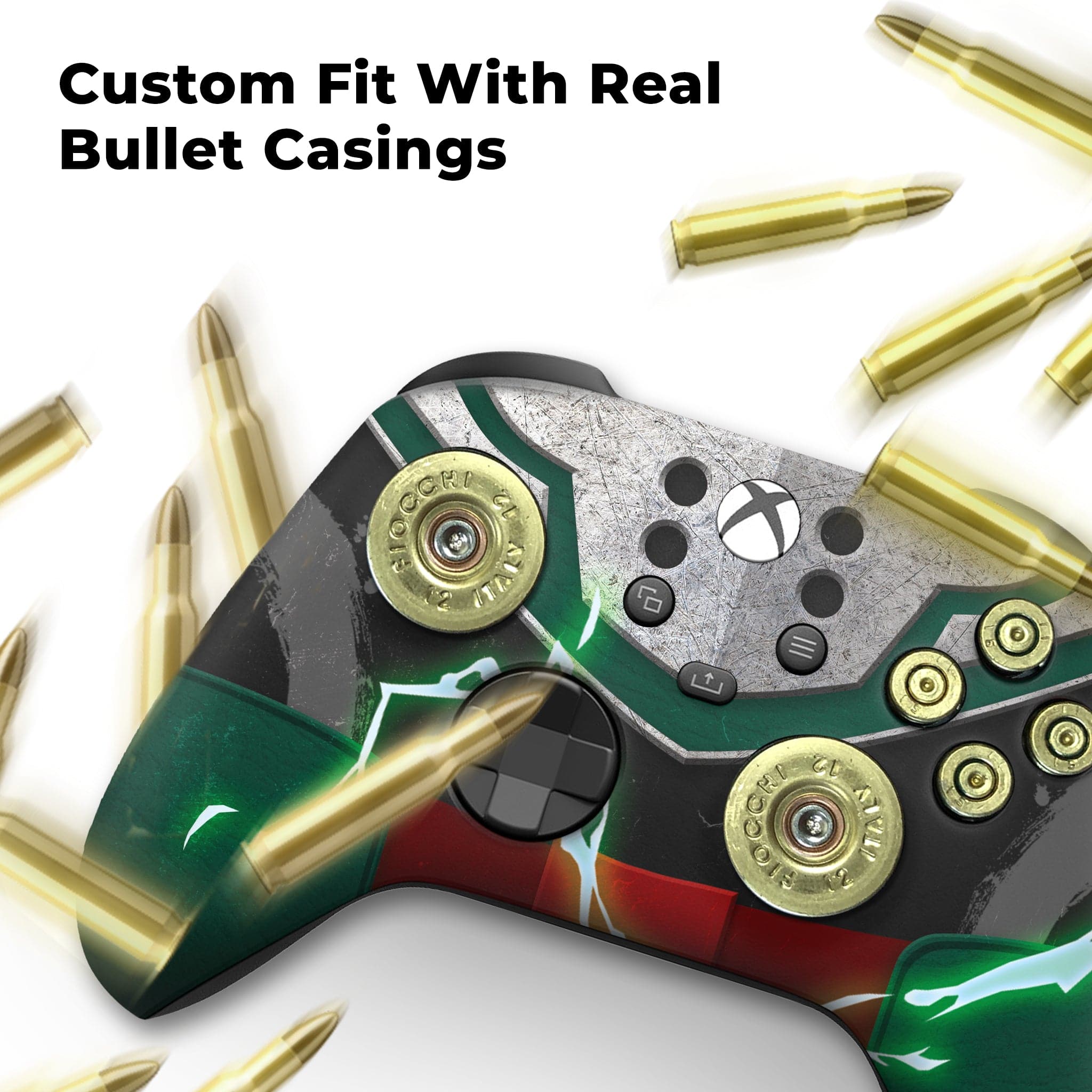 MHA DEKU inspired x box series x controller with bullet buttons