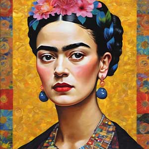 poster-frida-kahlo-in-the-style-of-gustav-klimt