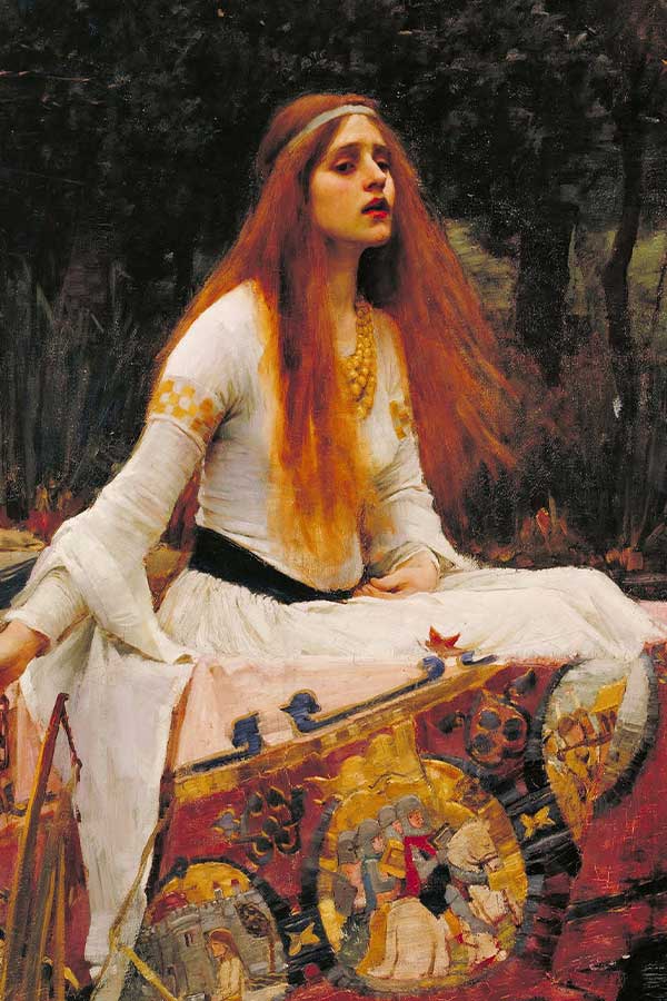 Poster mit Passepartout - John William Waterhouse, Die Dame von Shalott