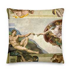 michelangelo-creation-of-adam-leinwand-michelangelo-240x240-all-over-print-premium-pillow-22x22