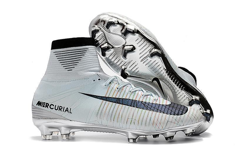 Nike Mercurial Superfly V CR7 FG Soccer Cleats Tint Black White Chrome –  starstadium