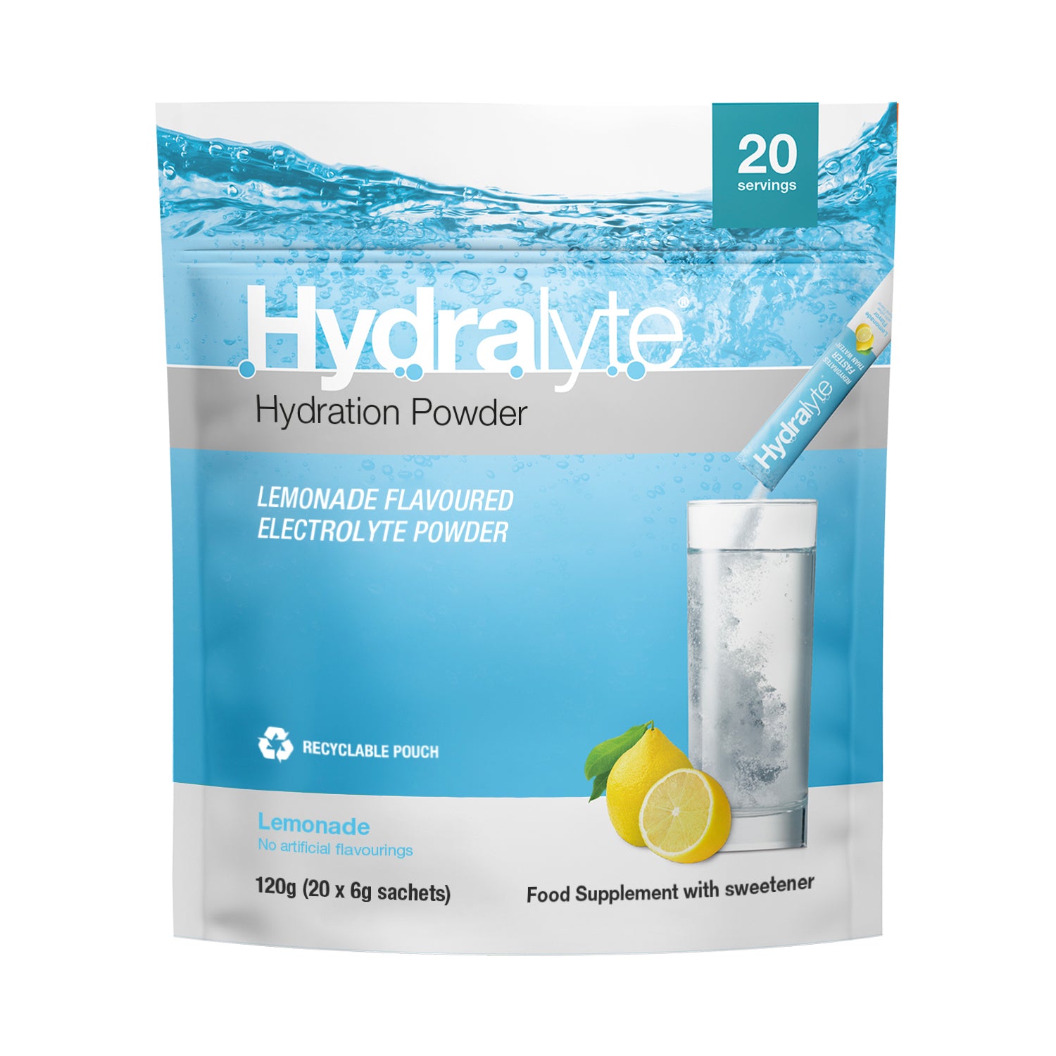 Electrolyte Powder Sticks - Lemonade - Hydralyte UK product image