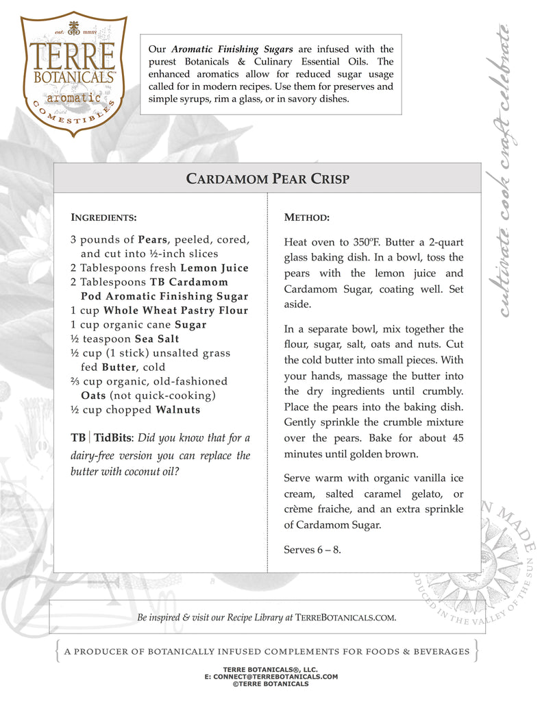 Cardamom Pear Crisp Recipe