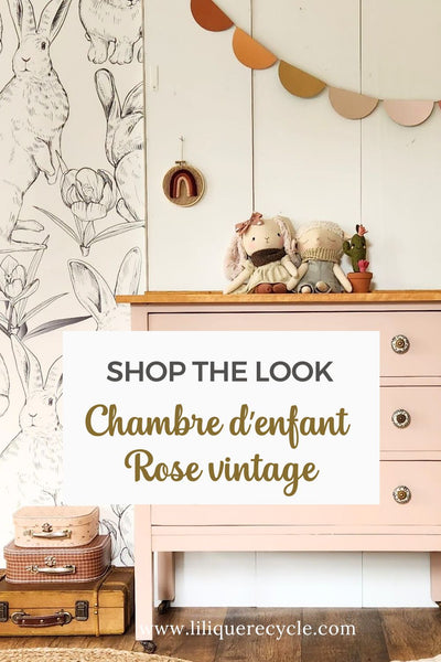Shop the look : une chambre d'enfants rose vintage