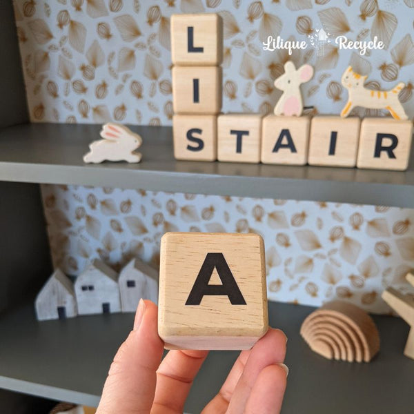 DIY cubes alphabet recyclés