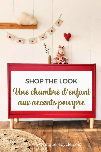 Shop the look : un chambre d'enfant aux accents rouge pourpre