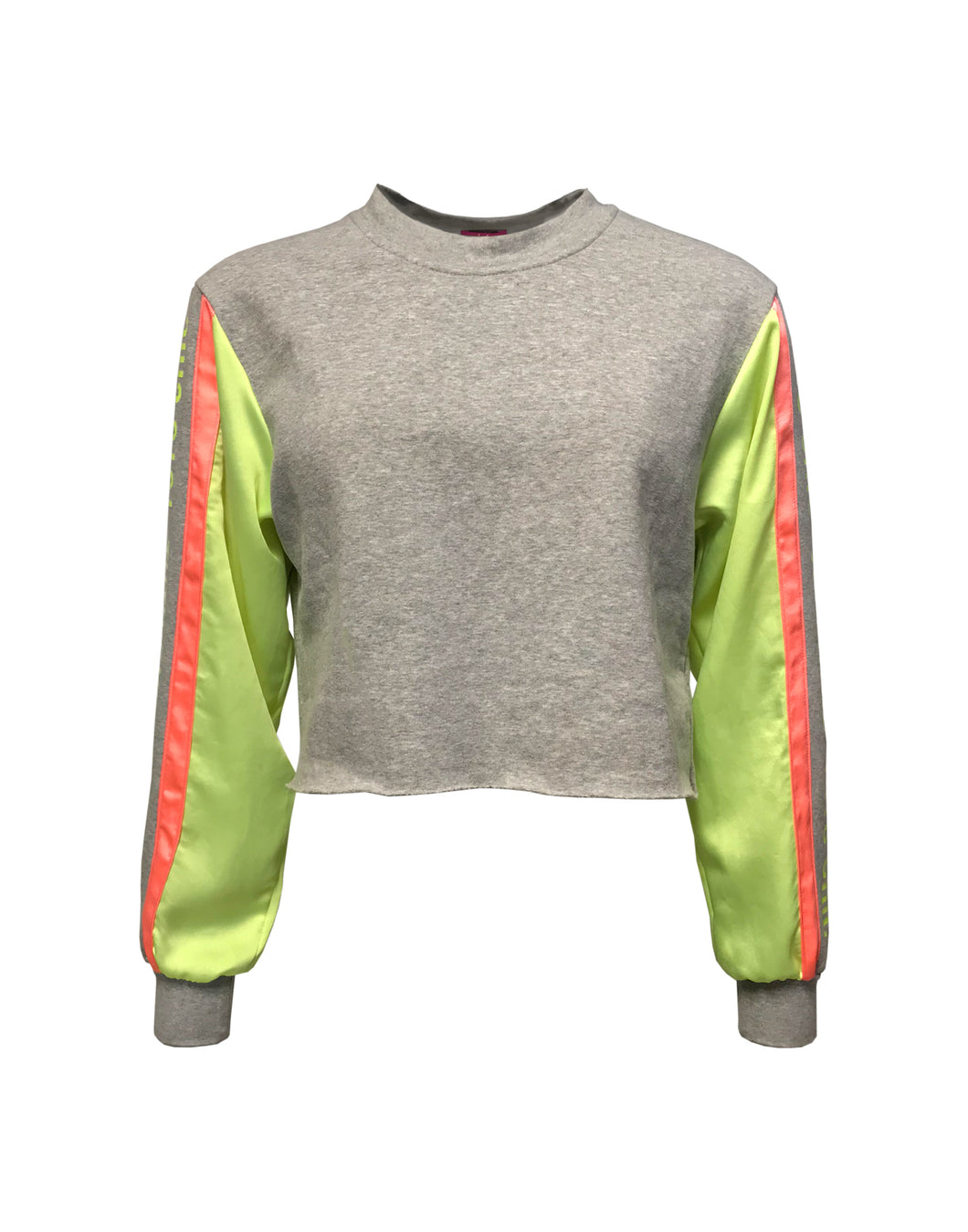 cropped neon sweater