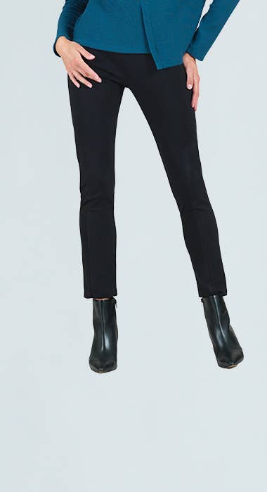 Ponte Knit - Boot Cut Pant - Black – Clara Sunwoo