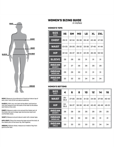 Women's Size Chart – Adornments & Creative Clothing