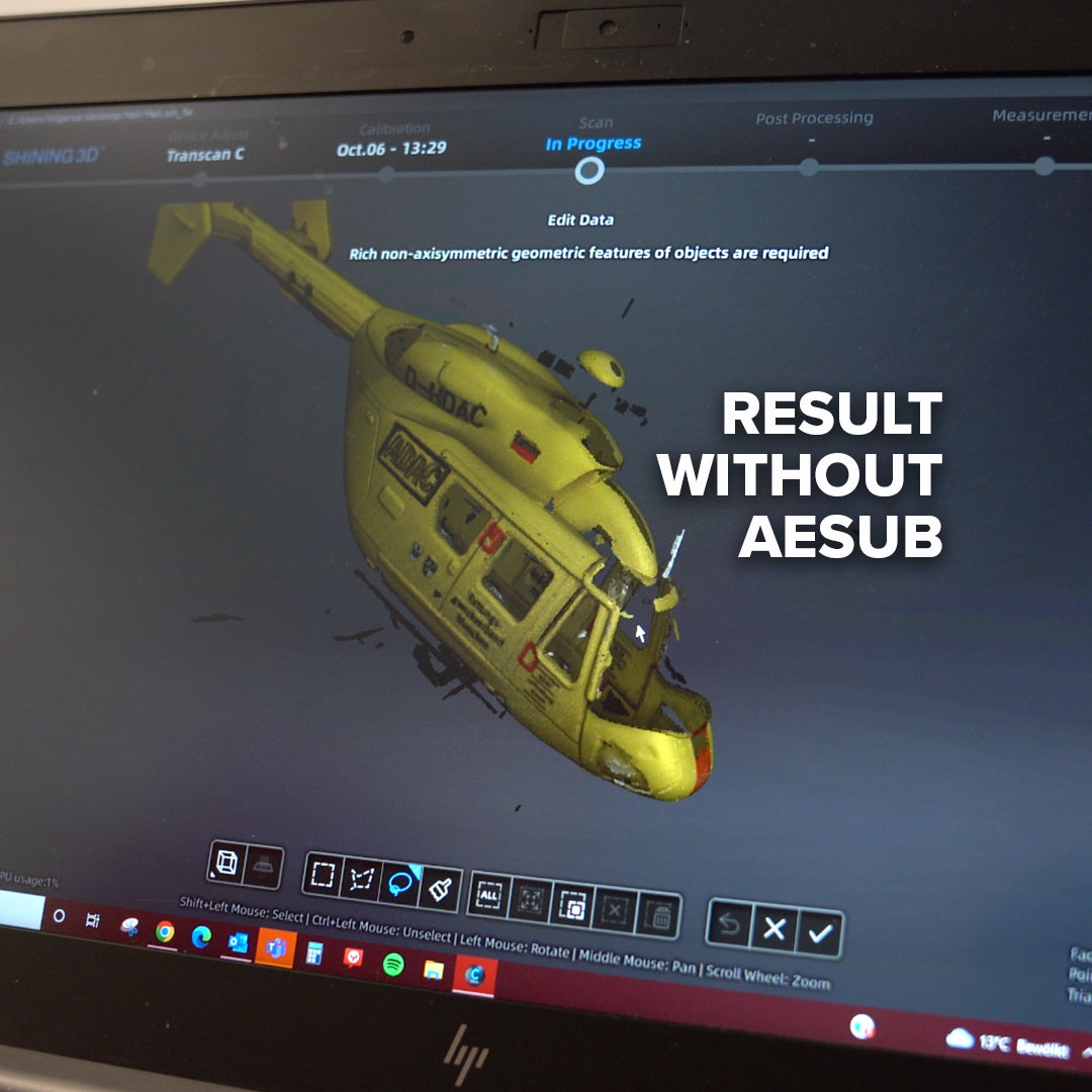 3D scanning helicopter without AESUB Transparent