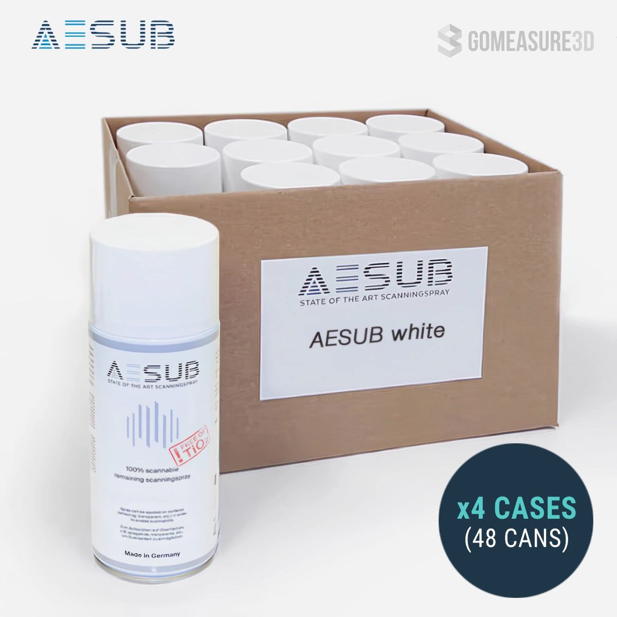 Aesub White (48 Pack | 4 Cases)