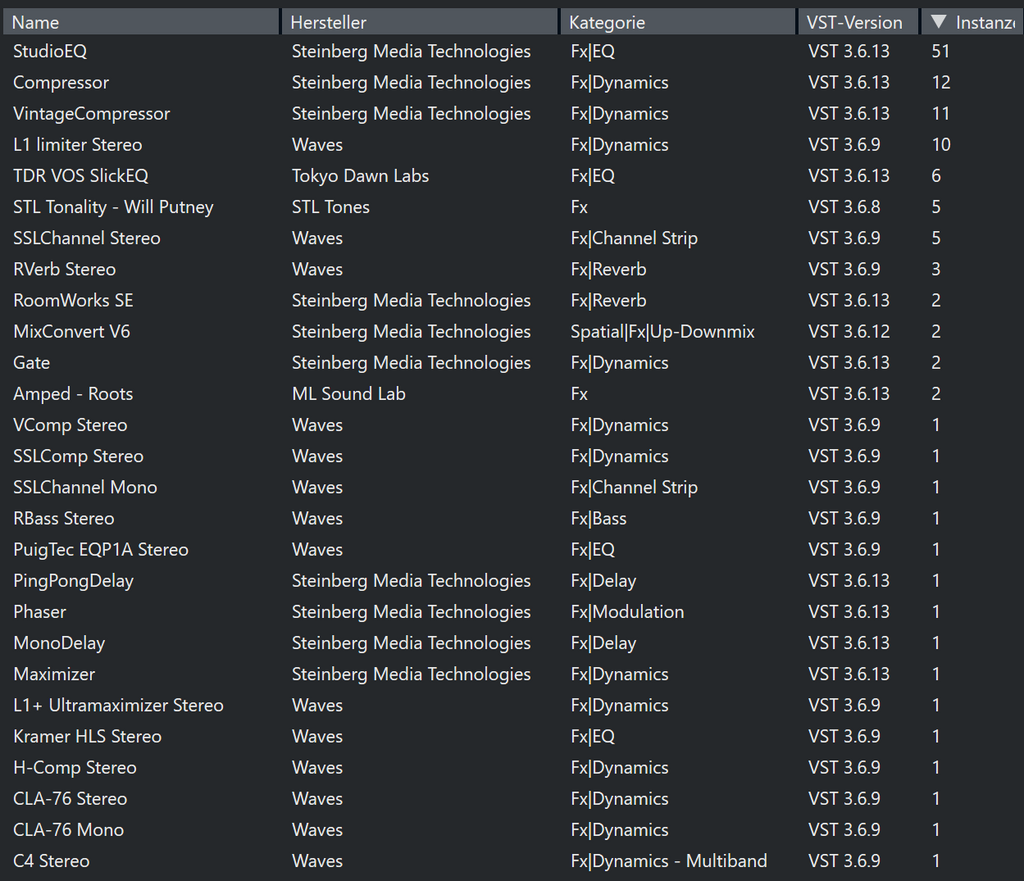 cubase 3 plugins