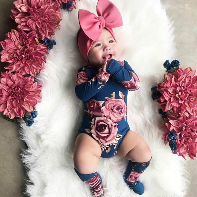 baby girl floral romper