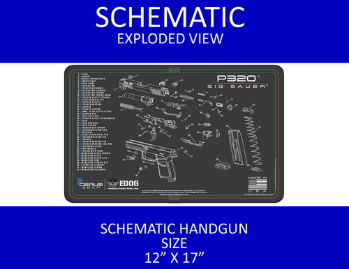 EDOG Glock Gen 5 Cerus Exploded View Schematic Gun Cleaning Mat & R5 H –  EDOG USA