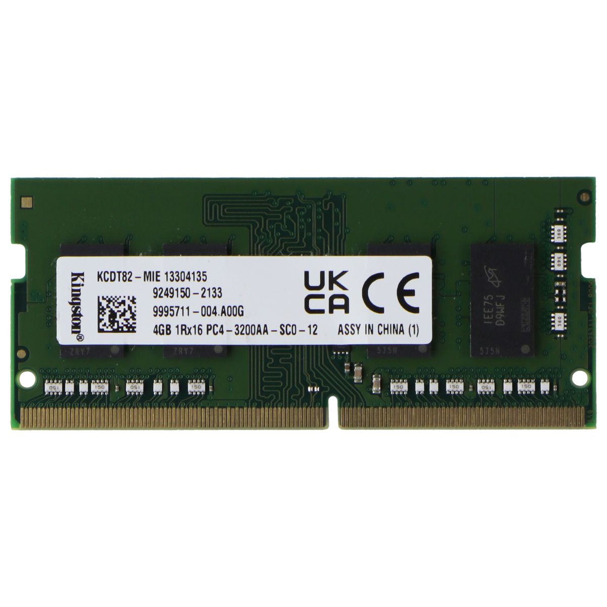 Kingston (4GB) DDR4 RAM PC4-3200AA (1Rx16) SO-DIMM 3200MHz (KCDT82-MIE)