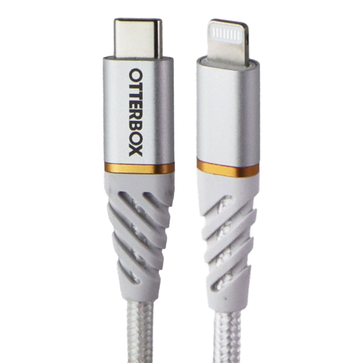 OtterBox Fast Charge (6.6-Ft) USB-C to 8-Pin MFi Cable for iPhone/iPod - Silver