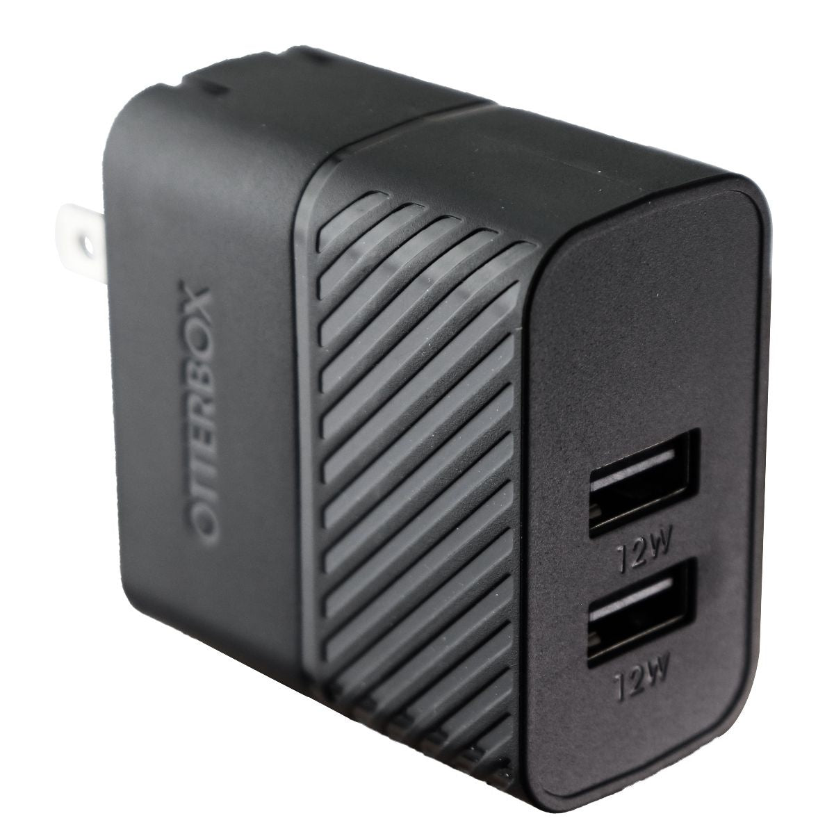 OtterBox Fast Charge Dual USB Port Wall Charger (12W and 12W) - Black Shimmer