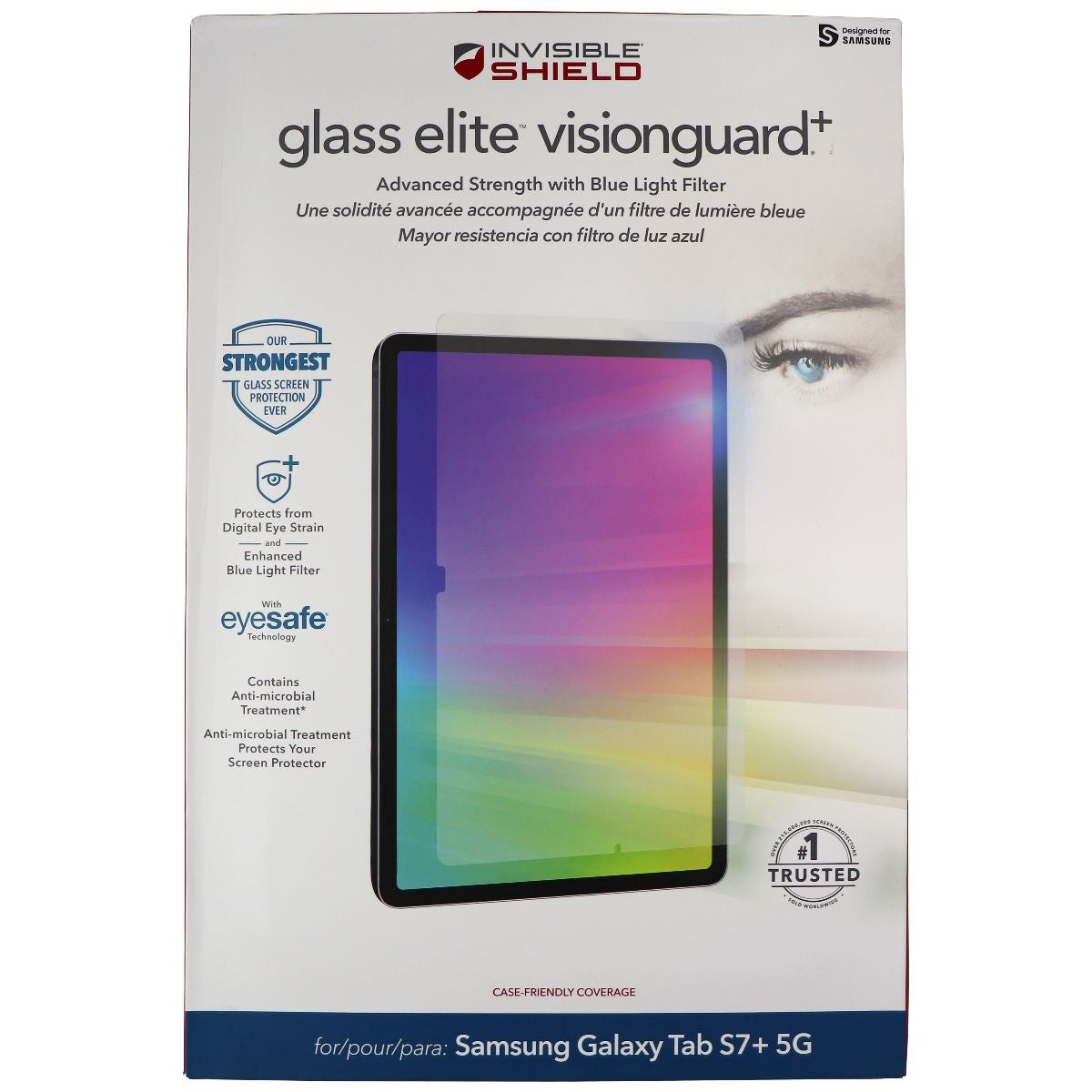 ZAGG Glass Elite VisionGuard+ Screen Protector for Samsung Tab S7+ (5G) - Clear