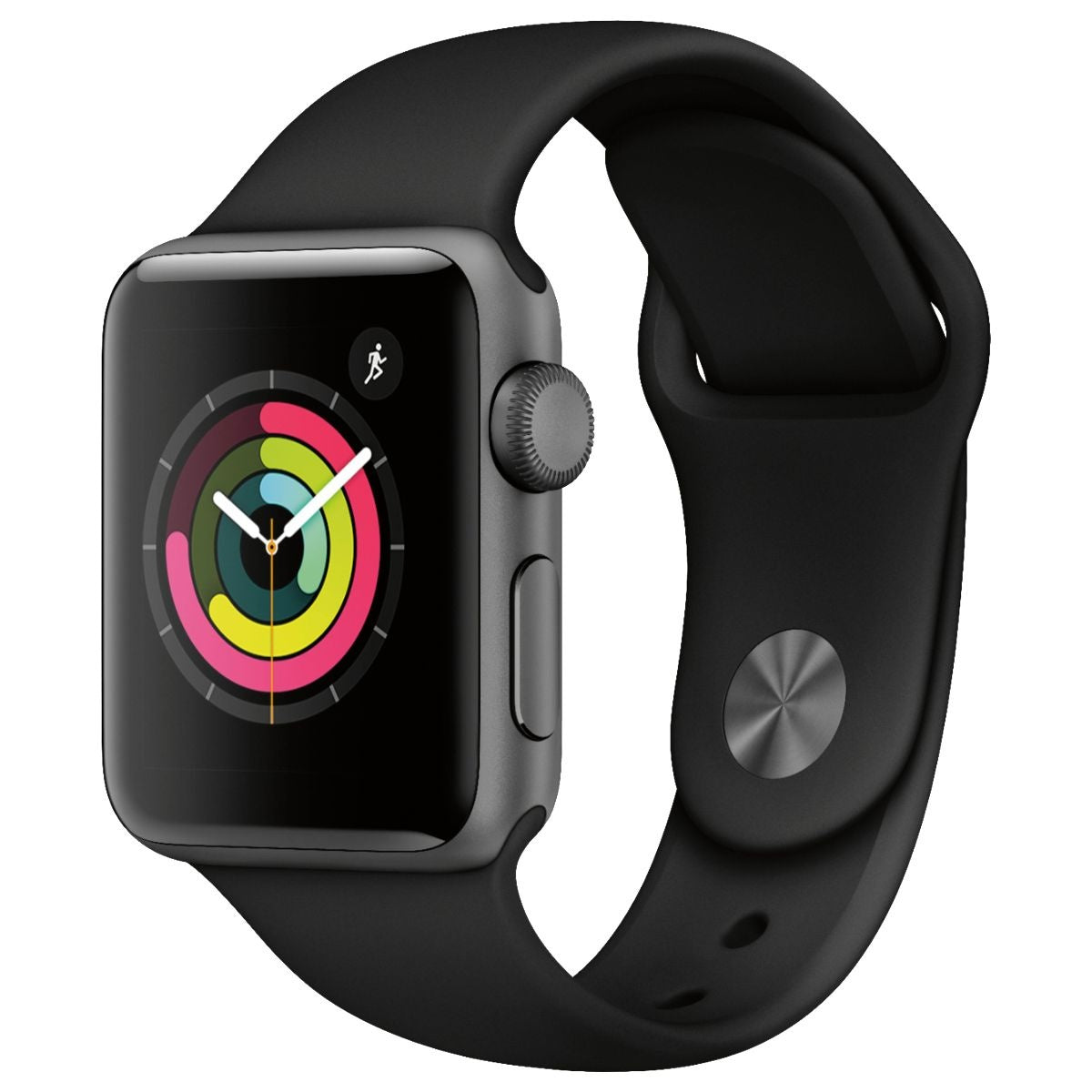 Apple Watch Series 3 (A1860) GPS + LTE - 38mm Space Gray/Black Sport Band