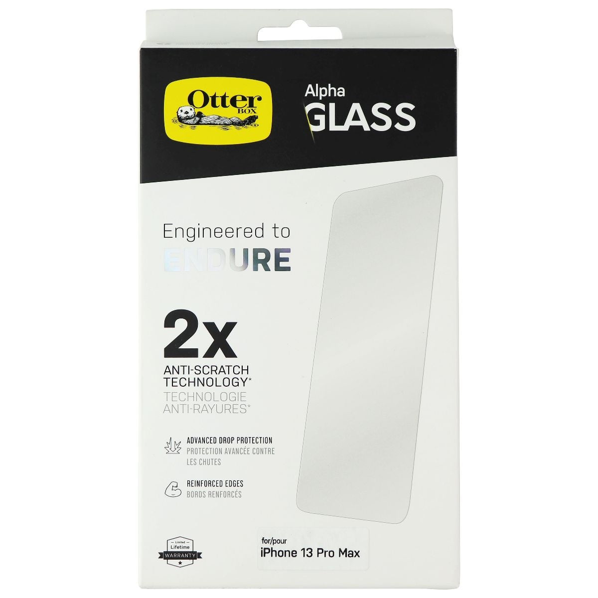 OtterBox Alpha Glass Series Screen Protector for iPhone 13 Pro Max - Clear